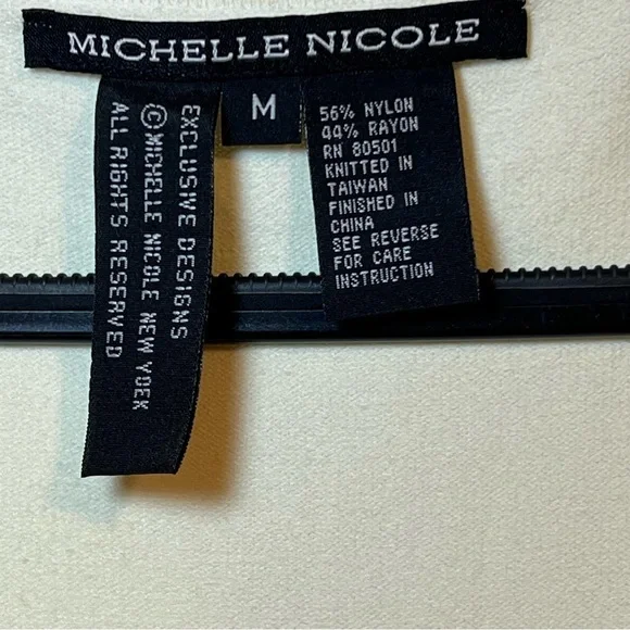 #88 MICHELLE NICOLE IVORY EMBELLISHED TANK TOP MEDIUM - Picture 4 of 4